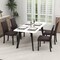 Dining Chair Set of 4 Upholstered Kitchen Dinette Chairs with Wood Frame